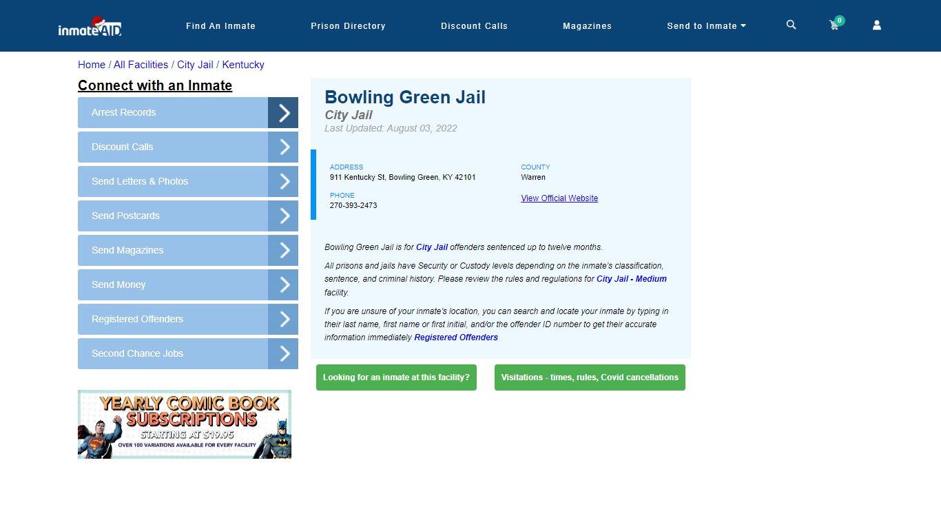 Bowling Green Jail | Inmate Locator